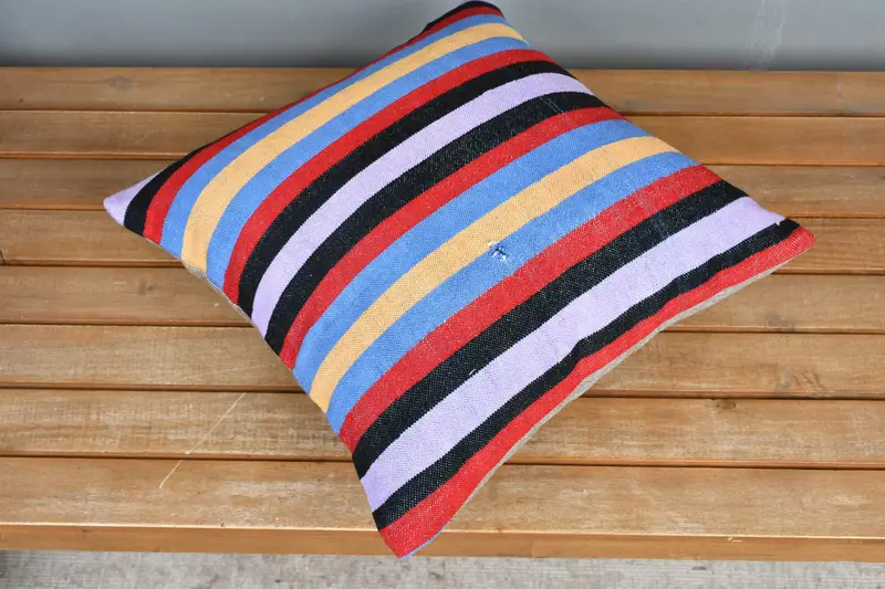 16x16 Red Pillow, Turkish Pillow, Kilim Pillow Cover, Cushion, Authentic Cushion Case, Boho Pillow, Art Deco Pillow, Ethnic Pillow Cover Pillow Case - 2