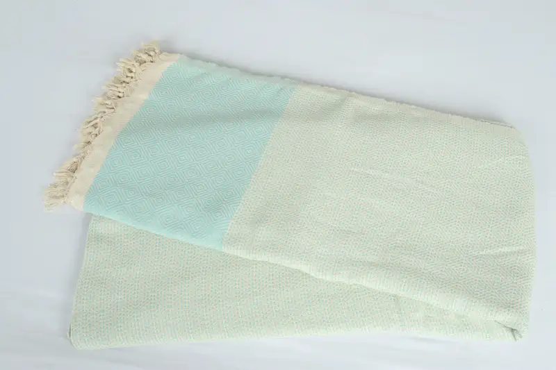 Boho Throw Blankets, Custom Blanket, Turkish Towel Beach Blanket, Monogram Blanket, Shower Curtain, 104x80 Cotton Diamond Towel, Personalised Gift - 6
