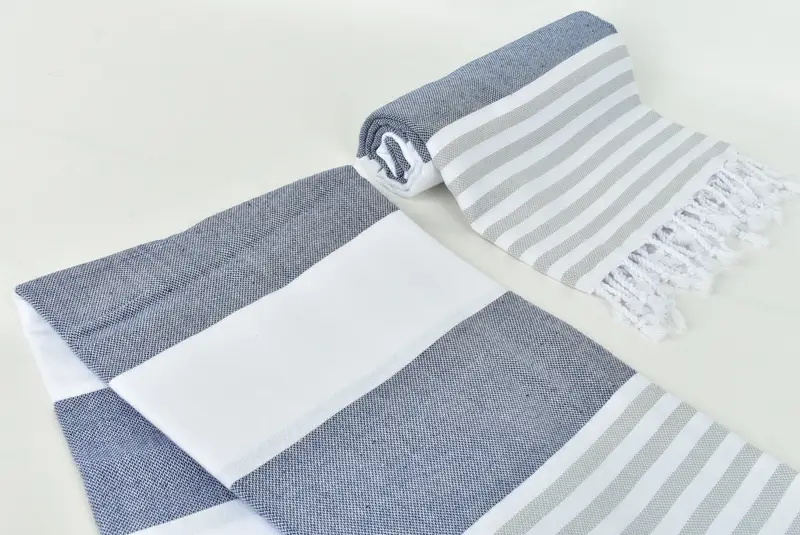 Handwoven Turkish bath towel, Bridesmaid Gift Towel, Valentines Day Gift Idea, 70x40 Cotton Striped Towel, Thin towel, Absorbent Turkish towel - 7