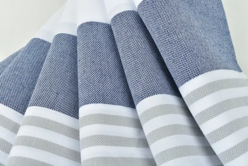 Handwoven Turkish bath towel, Bridesmaid Gift Towel, Valentines Day Gift Idea, 70x40 Cotton Striped Towel, Thin towel, Absorbent Turkish towel - 5