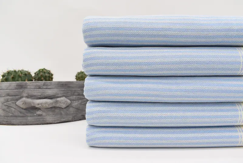 Thin and lightweight Turkish peshtemal, 68x38 Linen Striped Towel, Personalized Gift, Absorbent towel, Bachelor Party Favors, Handmade Gift - 3