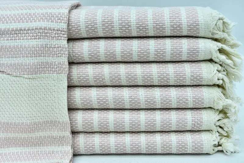 Home Decor Towel, 70x40 Cotton Striped Towel, Soft towel, Beach Theme Wedding Gift, Peshtemal Towel, Sand-free towel, Quick-dry peshtemal - 1