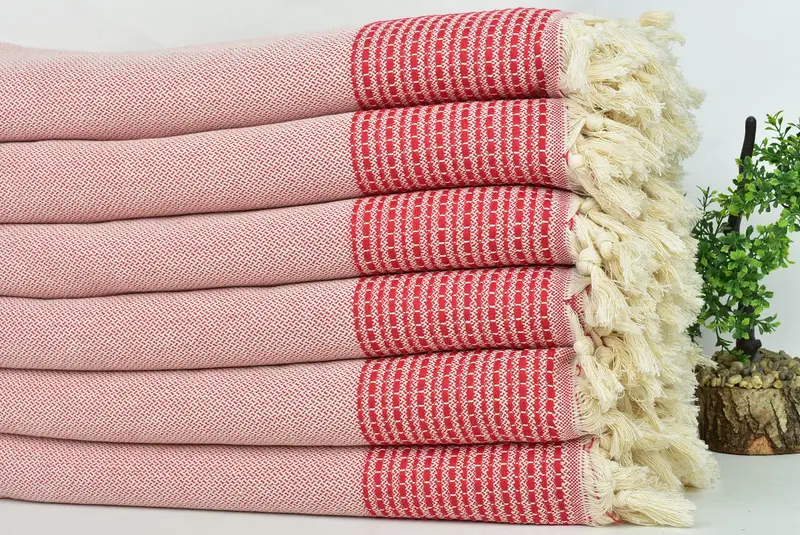 Wedding Favors, Organic Throw, 96x92 Cotton Striped Towel, Housewarming Gift, Home Decor Blankets, Turkish Cotton Throw Blanket, Bachelorette Gifts - 3