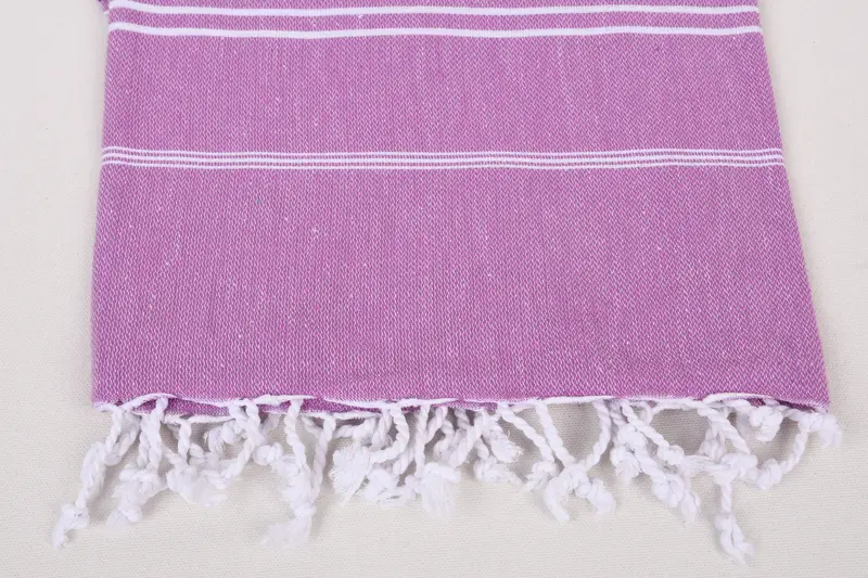 Sand-resistant towel, Absorbent towel, Handwoven organic Turkish towel for spa, Bridal Shower Favor, Bridesmaid Gifts, 70x40 Cotton Striped Towel - 3
