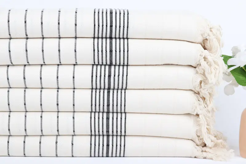 Geschenk für sie, Hochzeitstag Geschenk für Braut, Schnellrockenhandtuch, 70x40 Baumwollstreifentuch, Friends Beach Handtuch, Mädchenwochenende, Brautjungferngeschenke - 3
