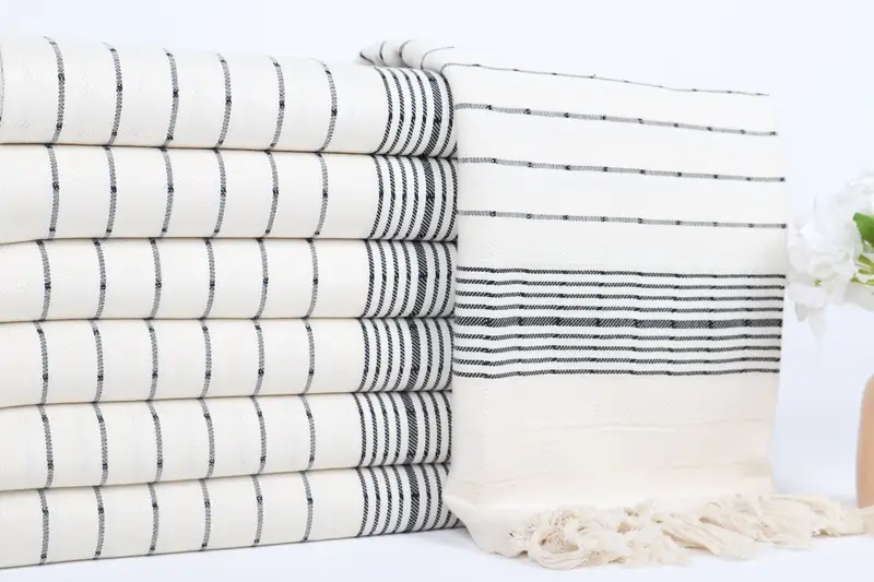 Geschenk für sie, Hochzeitstag Geschenk für Braut, Schnellrockenhandtuch, 70x40 Baumwollstreifentuch, Friends Beach Handtuch, Mädchenwochenende, Brautjungferngeschenke - 2