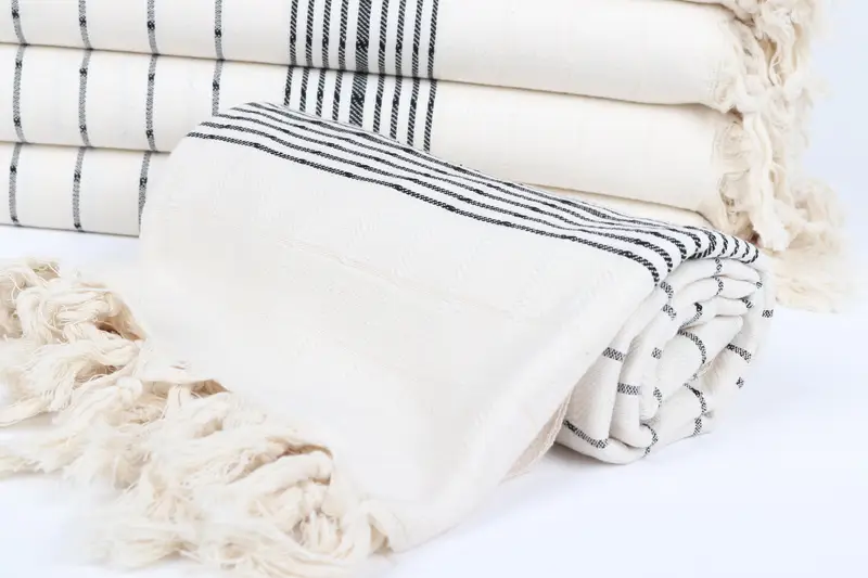 Geschenk für sie, Hochzeitstag Geschenk für Braut, Schnellrockenhandtuch, 70x40 Baumwollstreifentuch, Friends Beach Handtuch, Mädchenwochenende, Brautjungferngeschenke - 4