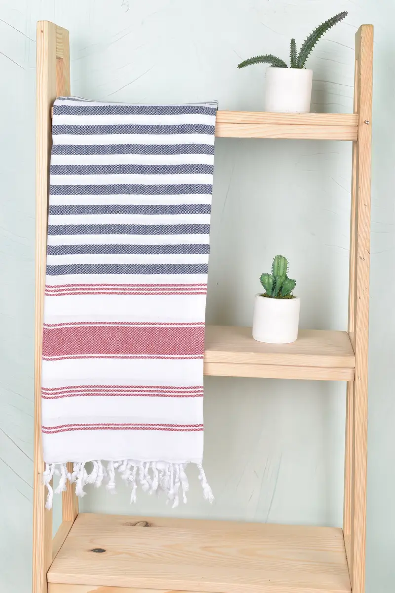 Custom Gift, Best Beach Towel, 70x40 Cotton Striped Towel, Memorial Gift, Spa Towel, Gift For Him, Soft organic Turkish peshtemal for luxury spa use - 8