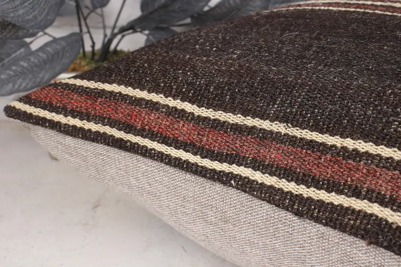 Boho Pillow, Gift Pillow, 18x18 Brown Pillow Case, Pattern Throw Cushion, Seat Pillow Cover, Kilim Pillow, Pillow Case, Seat Pillow - 7