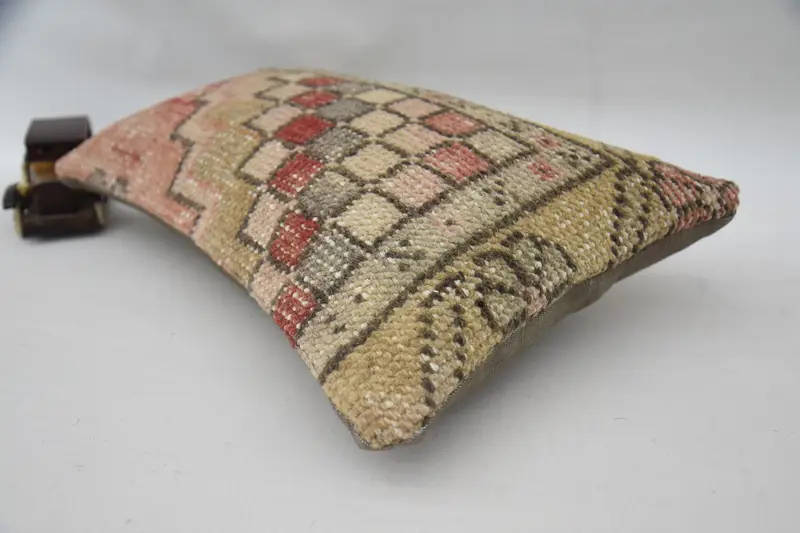 Bolster Throw Cushion, Interior Designer Pillow, Cotton Cushion, Cushion Case, 12x20 Beige Pillow Sham, Kilim Pillow Cover, Throw Kilim Pillow - 6