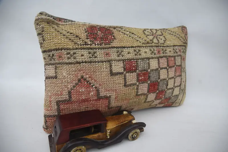 Bolster Throw Cushion, Interior Designer Pillow, Cotton Cushion, Cushion Case, 12x20 Beige Pillow Sham, Kilim Pillow Cover, Throw Kilim Pillow - 2