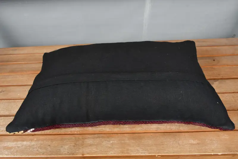 Seat Cushion Cover, Throw Kilim Pillow, 12x20 White Pillow Cover, Cushion Case, Vintage Kilim Throw Pillow, Handmade Kilim Cushion - 5