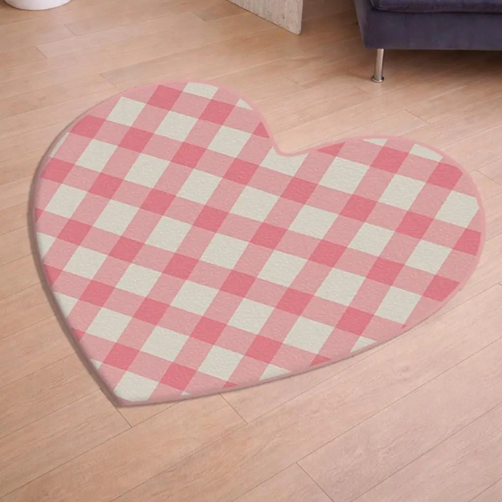 Heart Shaped Design Printed Rug, Valentine's Day Special Edition - 1