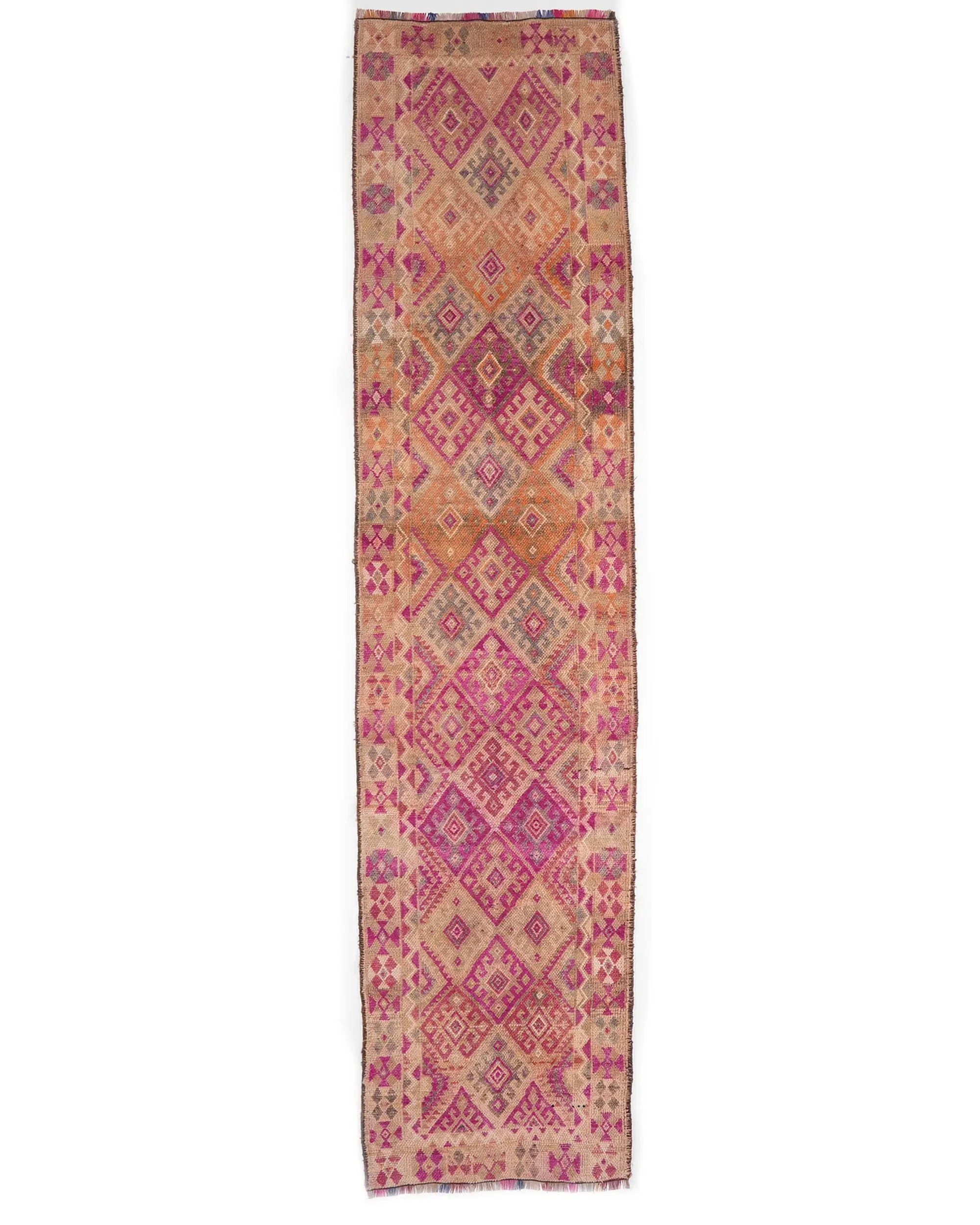 Alfombra de camuflaje naranja y rosa, decoración vibrante de 2,8 x 12,2 pies - 1
