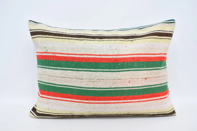 Vintage Green Pillow Case, Striped Gift 20x28 inch Cushion Case - 1
