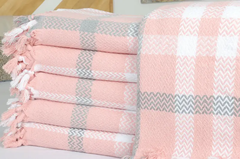 Bridesmaid Gifts Personalized, Monogram Blanket, 90x80 Cotton Striped Towel, Throw Blanket Couch, Extra Large Tablecloth, Personalized Blanket - 2