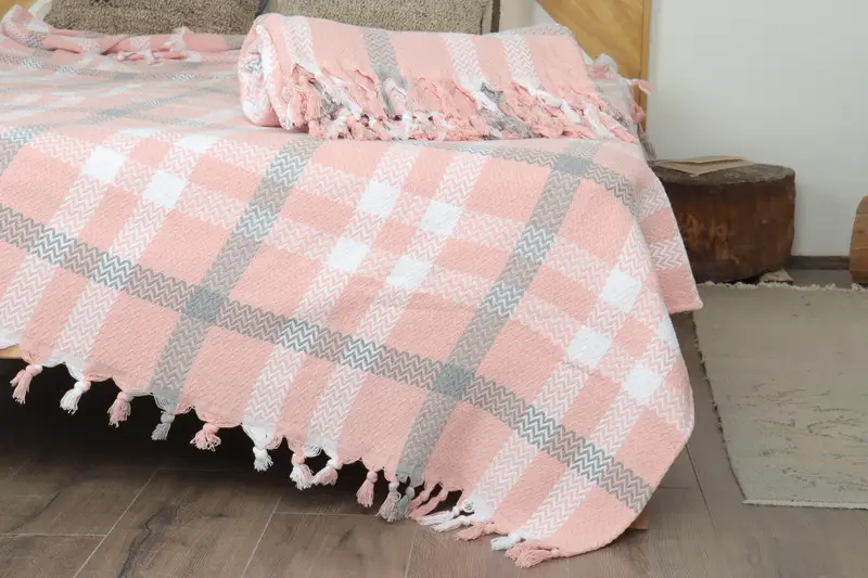Bridesmaid Gifts Personalized, Monogram Blanket, 90x80 Cotton Striped Towel, Throw Blanket Couch, Extra Large Tablecloth, Personalized Blanket - 7