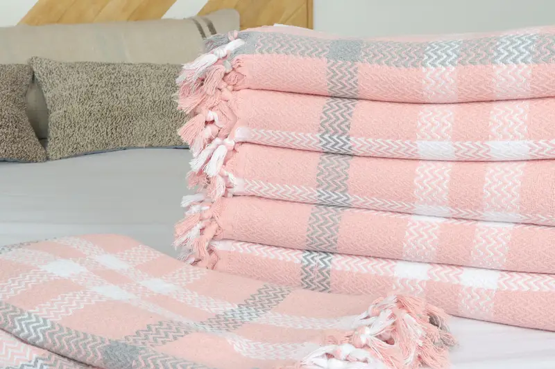Bridesmaid Gifts Personalized, Monogram Blanket, 90x80 Cotton Striped Towel, Throw Blanket Couch, Extra Large Tablecloth, Personalized Blanket - 3