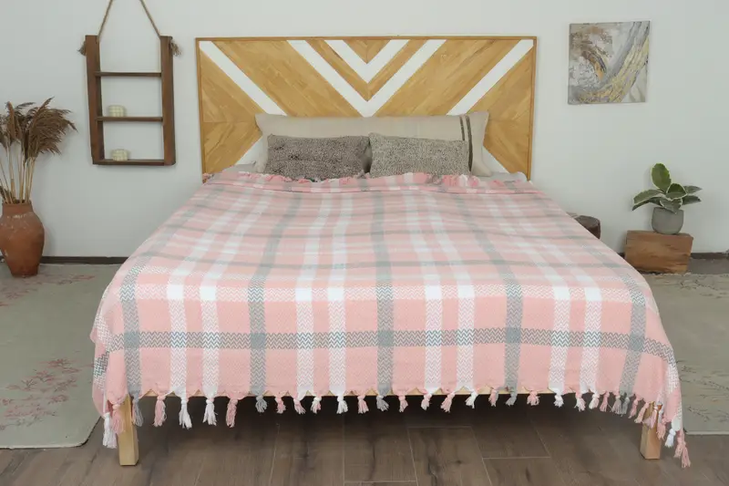 Bridesmaid Gifts Personalized, Monogram Blanket, 90x80 Cotton Striped Towel, Throw Blanket Couch, Extra Large Tablecloth, Personalized Blanket - 1
