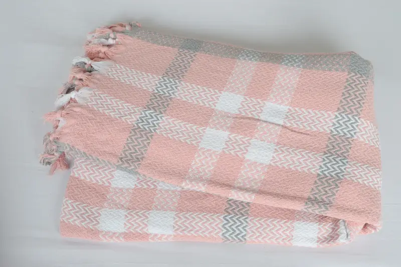 Bridesmaid Gifts Personalized, Monogram Blanket, 90x80 Cotton Striped Towel, Throw Blanket Couch, Extra Large Tablecloth, Personalized Blanket - 6
