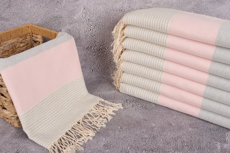 68x40 Cotton Striped Towel, Gifts For Him, Lightweight towel, Wedding Gift For Bride, Bachelorette Party Decorations, Organic Cotton Towel - 3