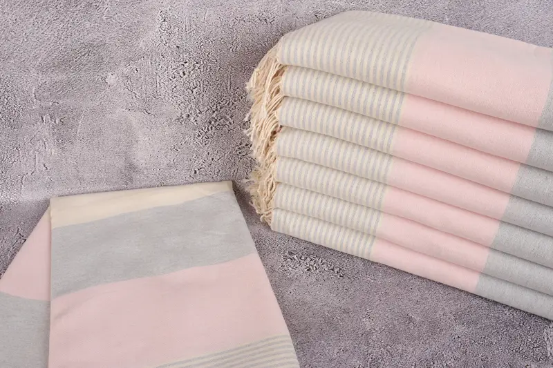 68x40 Cotton Striped Towel, Gifts For Him, Lightweight towel, Wedding Gift For Bride, Bachelorette Party Decorations, Organic Cotton Towel - 2