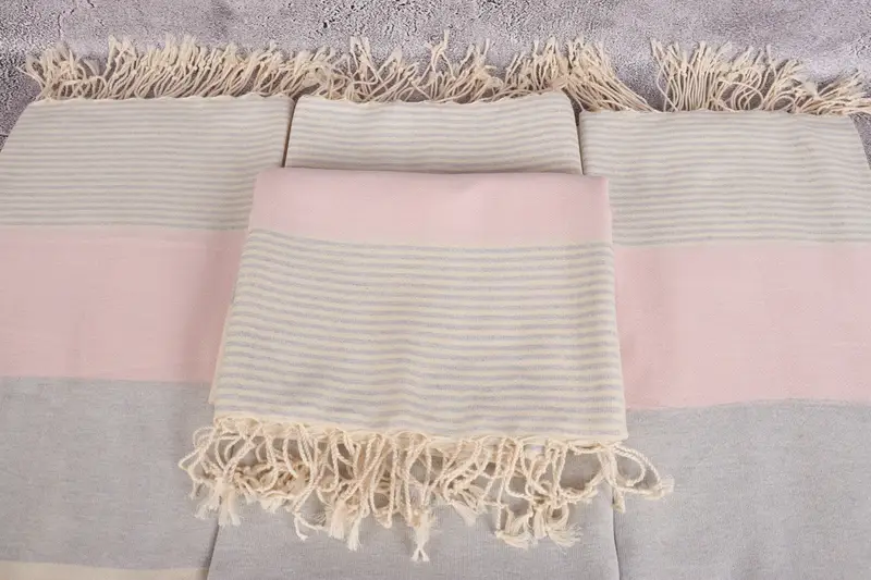 68x40 Cotton Striped Towel, Gifts For Him, Lightweight towel, Wedding Gift For Bride, Bachelorette Party Decorations, Organic Cotton Towel - 4