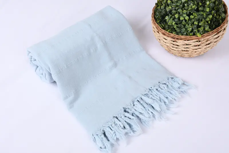 Bedspread Quenn, Housewarming Gift, Bachelorette Party Favors, Monogram Blanket, Wedding Gift Customized Blanket, 92x70 Cotton Stonewashed Towel - 3