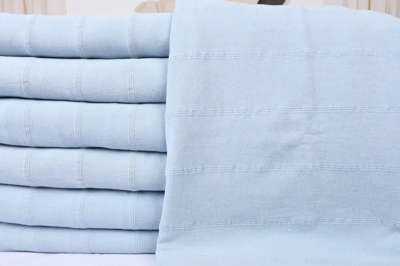 Bedspread Quenn, Housewarming Gift, Bachelorette Party Favors, Monogram Blanket, Wedding Gift Customized Blanket, 92x70 Cotton Stonewashed Towel - 2