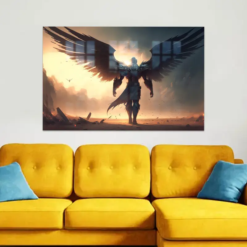 Vidrio Guerrero Elegante: Vidrio Impreso para Loft o Man Cave