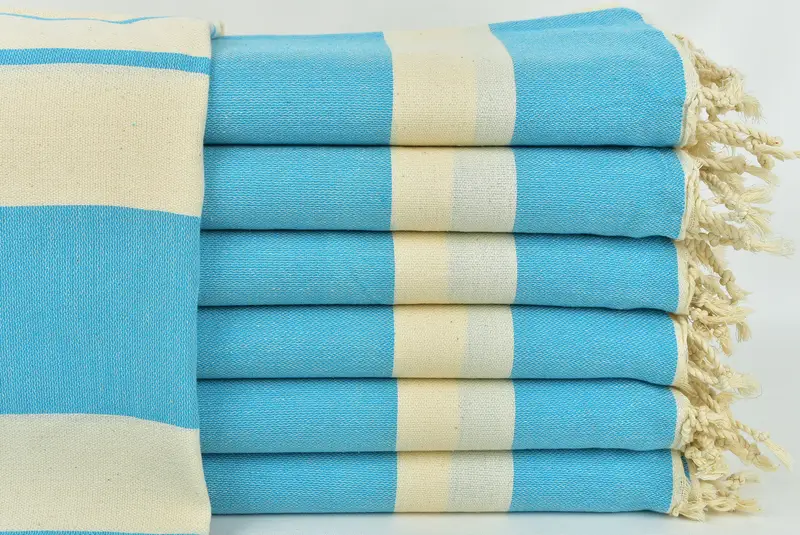 Custom Towel, Holiday Towel, Bridal Gifts, Wedding Gifts Towel, Handmade Gift, 70x40 Cotton Striped Towel, Sand-free peshtemal towel for the beach - 1