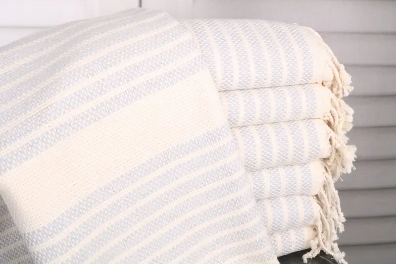 Handwoven Turkish Towel, Fouta towel, Handmade Turkish hammam towel, Summer Gift, 70x40 Cotton Striped Towel, Custom Gifts, Best Friend Gift - 1