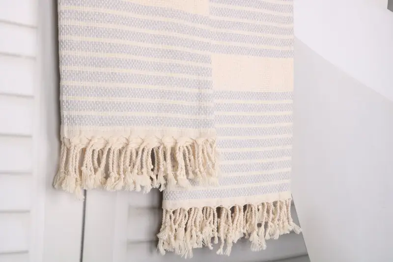 Handwoven Turkish Towel, Fouta towel, Handmade Turkish hammam towel, Summer Gift, 70x40 Cotton Striped Towel, Custom Gifts, Best Friend Gift - 8