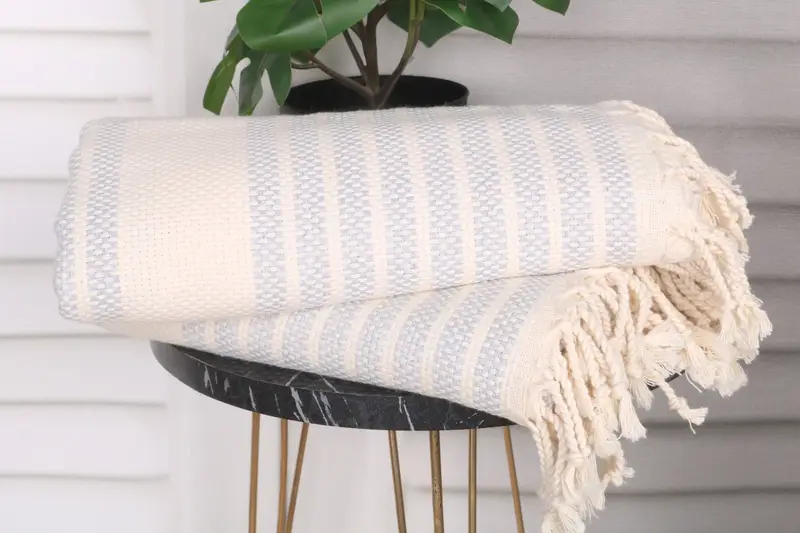 Handwoven Turkish Towel, Fouta towel, Handmade Turkish hammam towel, Summer Gift, 70x40 Cotton Striped Towel, Custom Gifts, Best Friend Gift - 3