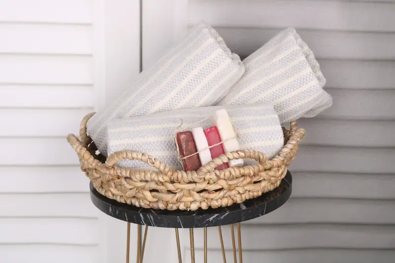 Handwoven Turkish Towel, Fouta towel, Handmade Turkish hammam towel, Summer Gift, 70x40 Cotton Striped Towel, Custom Gifts, Best Friend Gift - 4