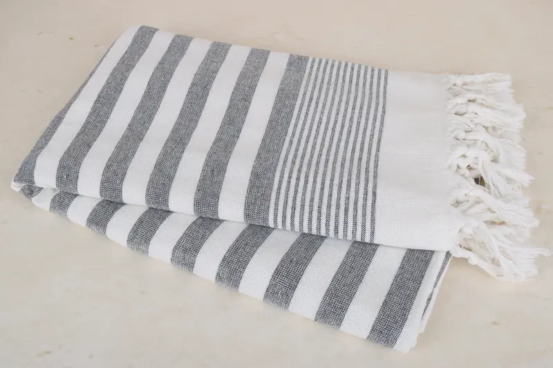 68x40 Cotton Striped Terry Towel, Wedding Day Gift For Bride, Gift For Her, Monogrammed Beach Towel, Gifts For Him, Bachelorette Beach Towel - 8