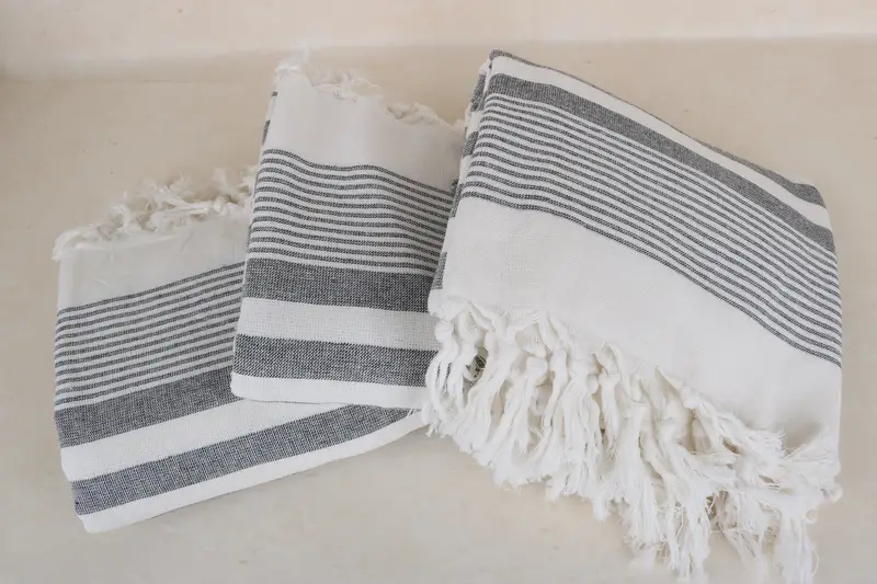 68x40 Cotton Striped Terry Towel, Wedding Day Gift For Bride, Gift For Her, Monogrammed Beach Towel, Gifts For Him, Bachelorette Beach Towel - 3