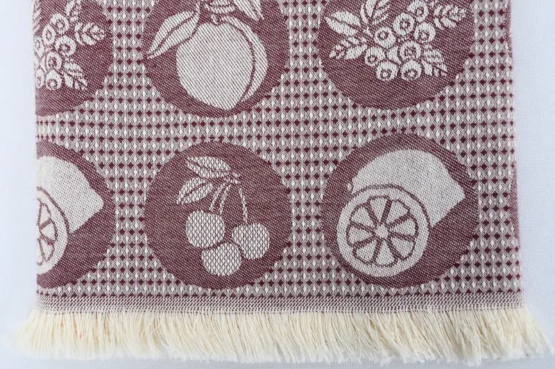 Personalisiertes Geschenk für sie, 28x20 Baumwollfrüchte gemustertes Handtuch, personalisiertes Handtuch, Küchentuch, Monogramm Handtuch, türkisches Handtuchmonogramm - 5