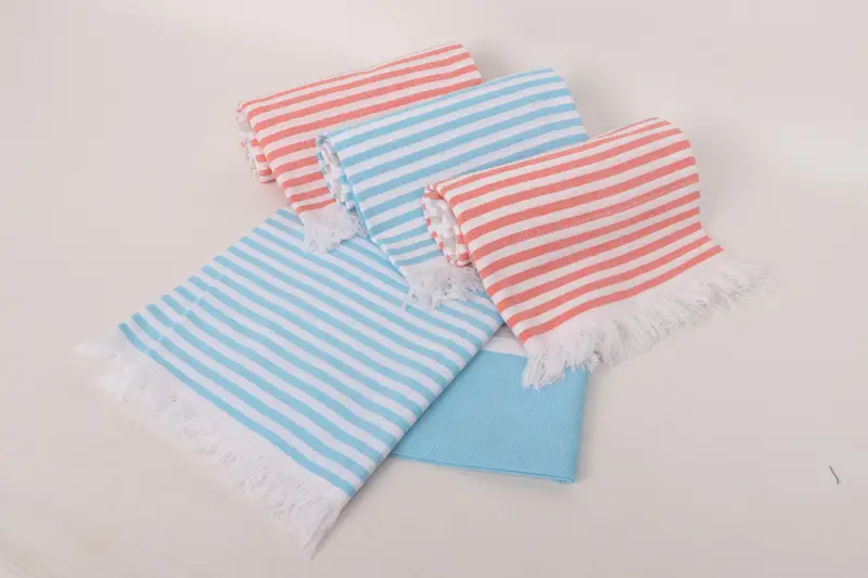 Handmade Turkish hammam towel, Bachelorette Gifts, Fouta towel, Monogram Turkish Towel, 70x40 Cotton Striped Towel, Best Wedding Gift, Grandma Gift - 5