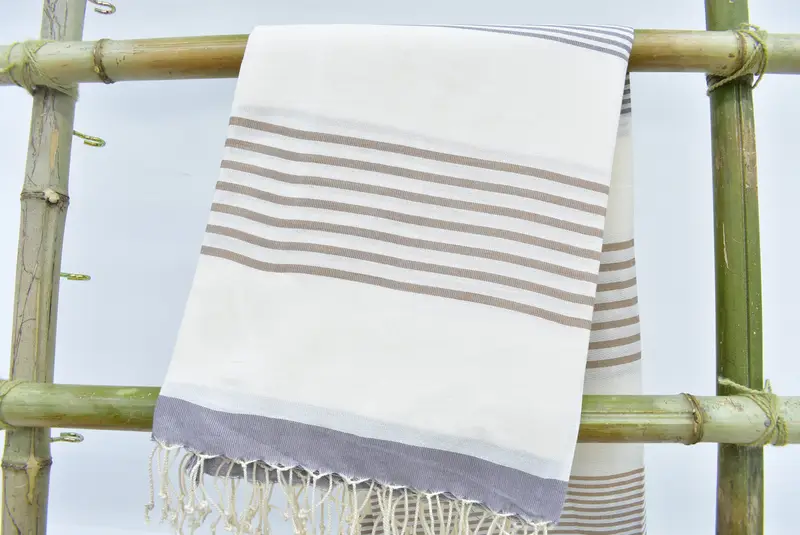 Hammam towel, Custom Towel Beach, Gift For Bride, Authentic Turkish hammam peshtemal, 70x40 Cotton Striped Towel, Beach towel, Sand-resistant towel - 7