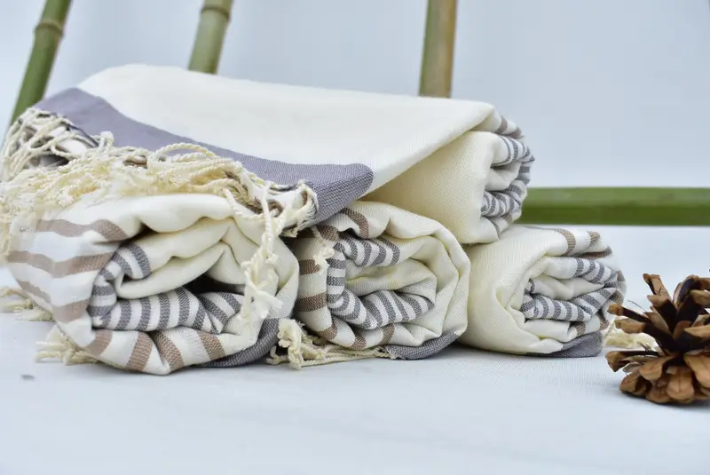 Hammam towel, Custom Towel Beach, Gift For Bride, Authentic Turkish hammam peshtemal, 70x40 Cotton Striped Towel, Beach towel, Sand-resistant towel - 4