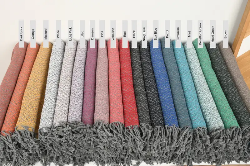 70x40 Cotton Geometric Towel, Miami Bachelorette Party Favors, Wedding Favors, Valentines Day Gift For Him, Hammam towel, Custom Wedding Gift - 1
