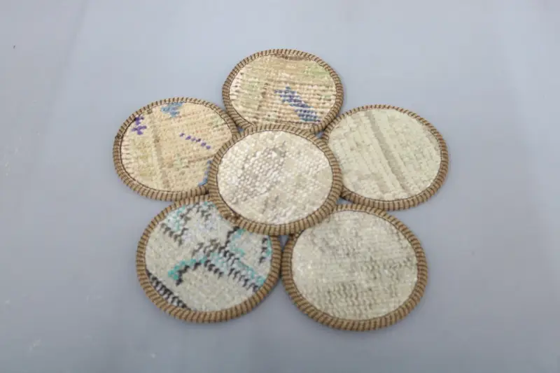 Bohem Bej ve Bronz Yuvarlak Bardak Altlığı, Benzersiz Bohem Bardak Altlığı