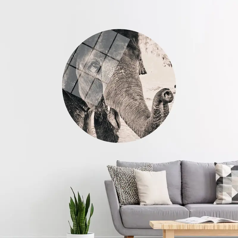Elegante Elefanten-Leinwand: Wildtierkunst für Elefantenliebhaber