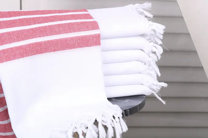 Beach Towel Personalized Red Cotton, 40x71 Inches