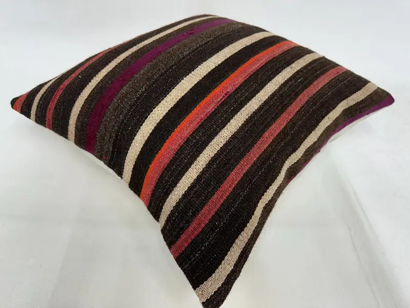 Kissen für Sofa, neutrale Kissenbedeckung, Boho -Kissen, 20x20 Braunes Kissengehäuse, Kissen, helles Kissengehäuse, ethnisches Kilimteppichkissen Kissen - 6