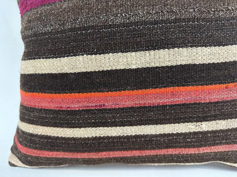 Kissen für Sofa, neutrale Kissenbedeckung, Boho -Kissen, 20x20 Braunes Kissengehäuse, Kissen, helles Kissengehäuse, ethnisches Kilimteppichkissen Kissen - 2