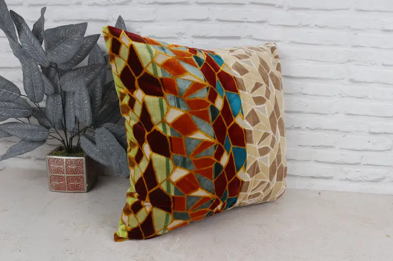 Pillow Sham, Accent Throw Pillow, Boho Chic Pillow Cover, 20x20 Green Pillow Case, Kilim Pillow Cover, Antique Pillows, Kilim Pillow - 3