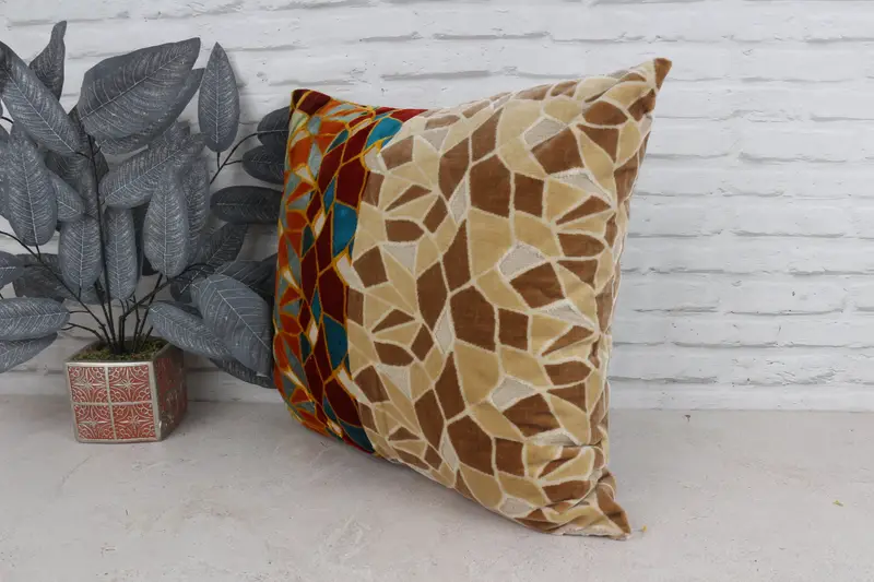 Pillow Sham, Accent Throw Pillow, Boho Chic Pillow Cover, 20x20 Green Pillow Case, Kilim Pillow Cover, Antique Pillows, Kilim Pillow - 4