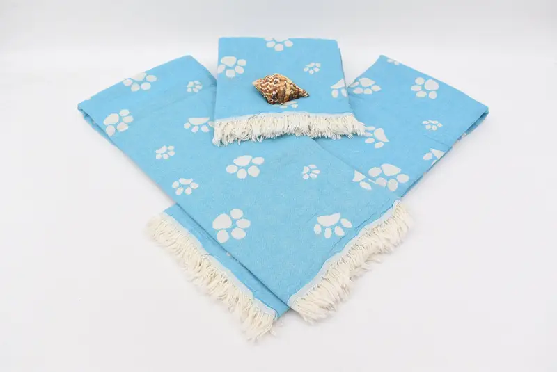Personalized Bridesmaid Gift, 70x36 Cotton Paw Design Towel, Summer Towel, Absorbent Turkish towel, Absorbent towel, Friends Beach Towel, Gift Towel - 8